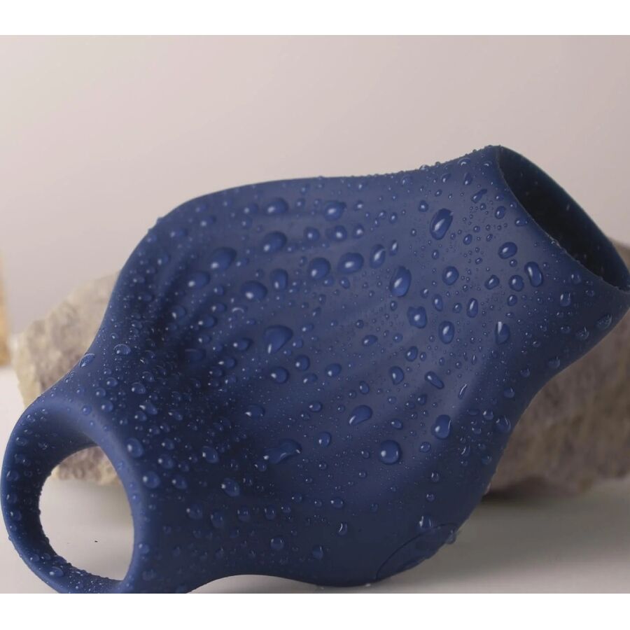 ROCKS-OFF - MASTURBADOR VIBRADOR FLEXÍVEL PALM BLUE