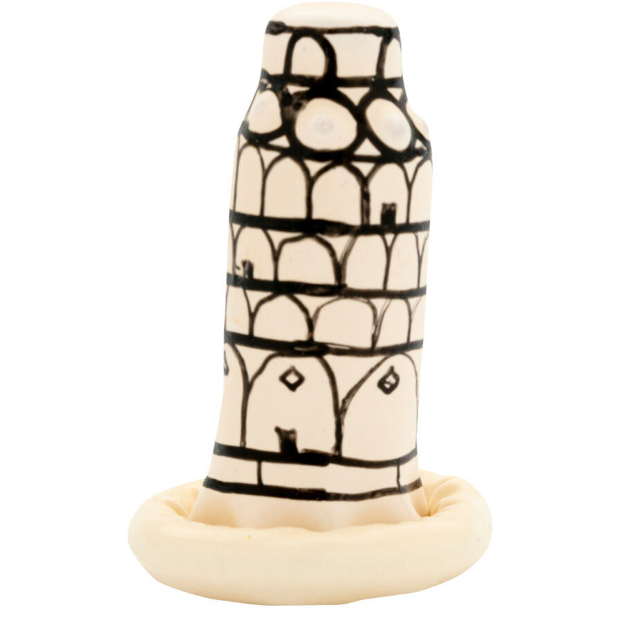 CONDOMERIE - PRESERVATIVOS NOVIDADES PINTADOS À MÃO TORRE DE PISA