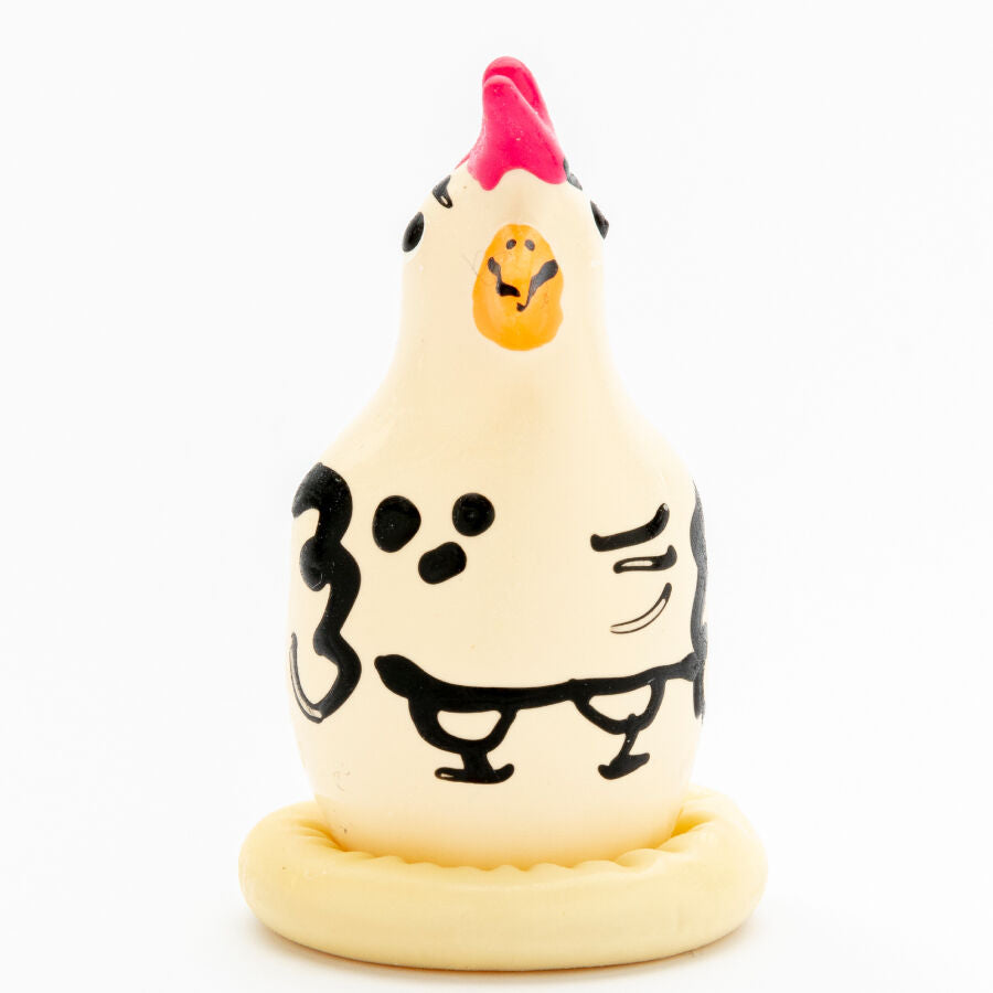 CONDOMERIE - PRESERVATIVOS NOVIDADES PINTADOS À MÃO COCKY ROOSTER