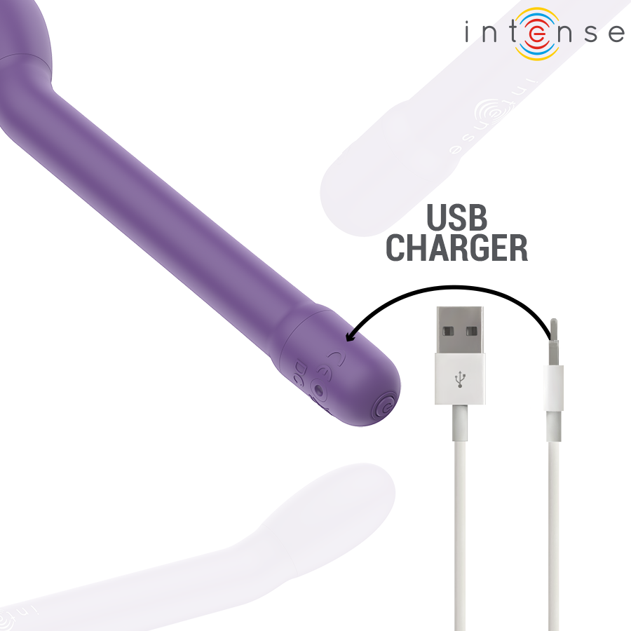 INTENSE - ESTIMULADOR DE PONTO G RECARREGÁVEL KARLIE ROXO