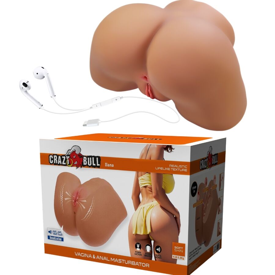 CRAZY BULL - ILANA VIBRADOR DE BULL FEMININO REALISTA E SUCÇÃO COM SOM 6,8 KG