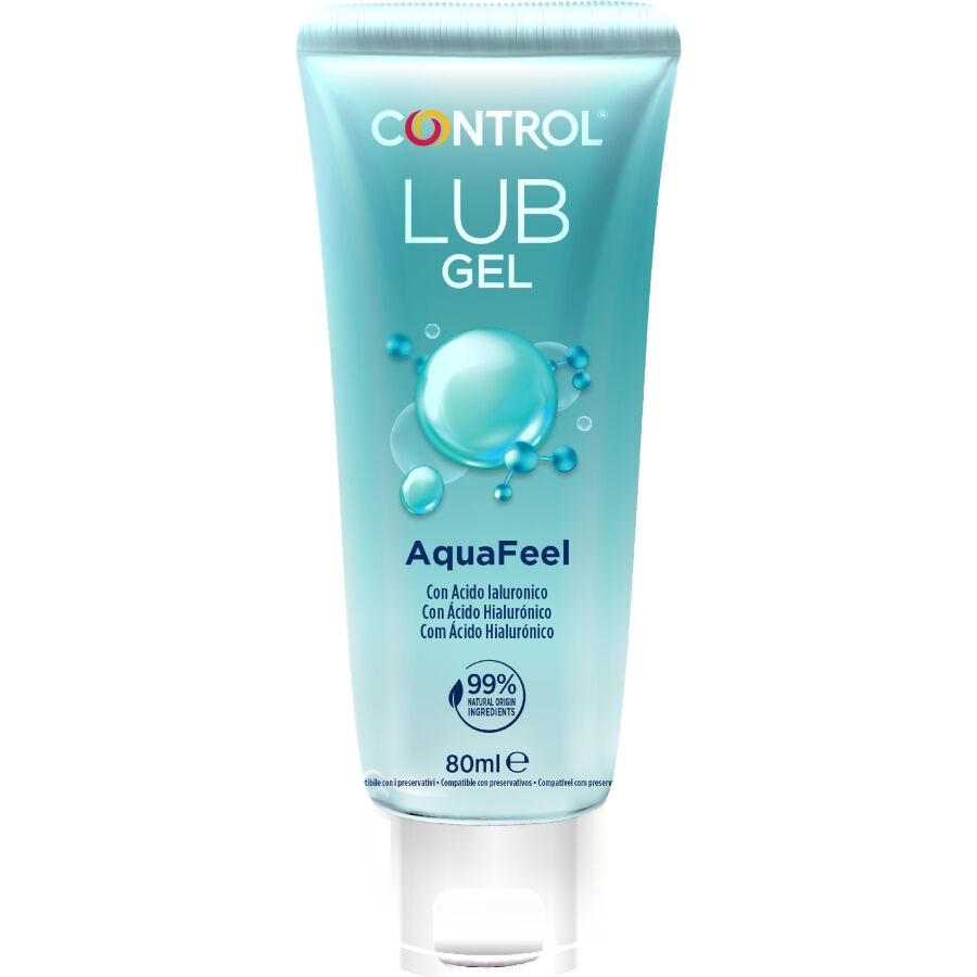 CONTROL - LUBRIFICANTE AQUAFEEL COM ÁCIDO HIALURÔNICO 80 ML