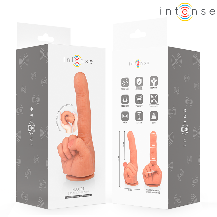 INTENSE - ESTIMULADOR DE PONTO G HUBERT MÃO FLEXÍVEL 14,2 CM