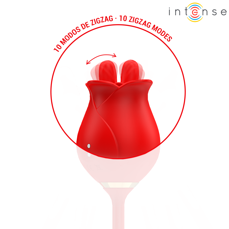 INTENSE - ESTIMULADOR DUPLO DE CLITÓRIS MELANIE COM LÍNGUA EM ZIGZAG
