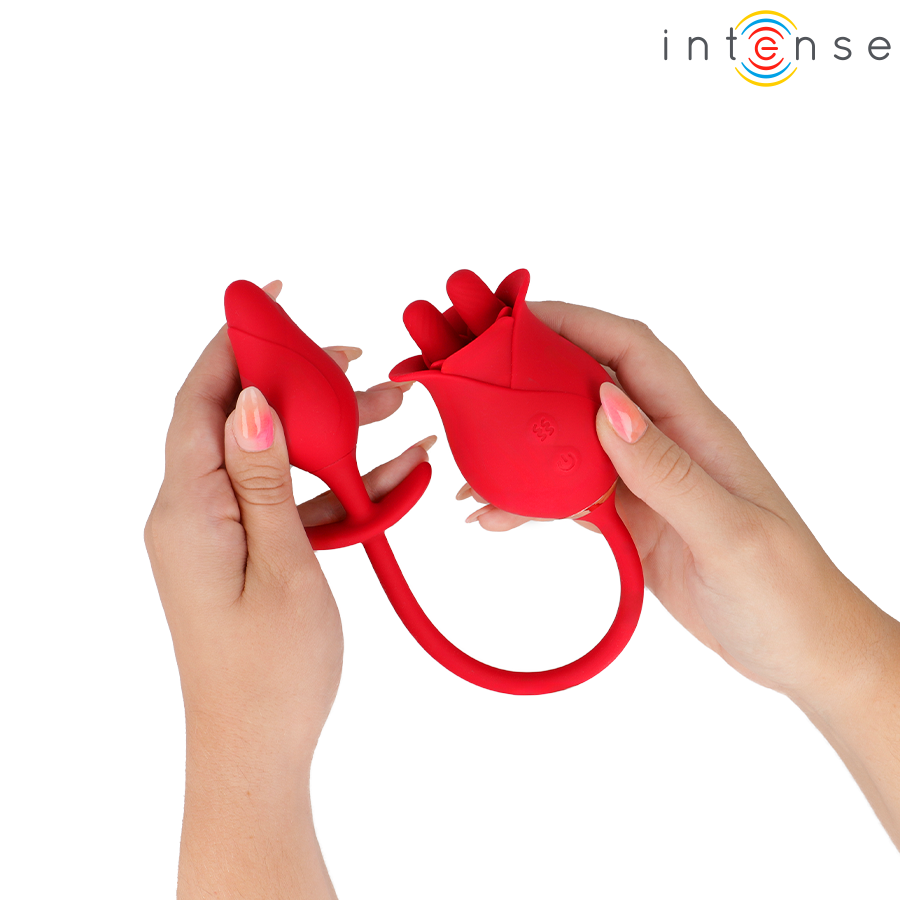 INTENSE - ESTIMULADOR DUPLO DE CLITÓRIS MELANIE COM LÍNGUA EM ZIGZAG