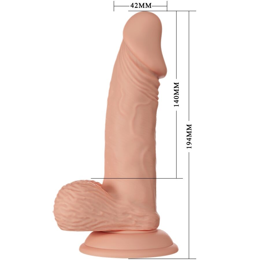 BAILE - ENCONTRO LINDO ZEBULON DILDO FLEXÍVEL REALISTA 19,4 CM NATURAL