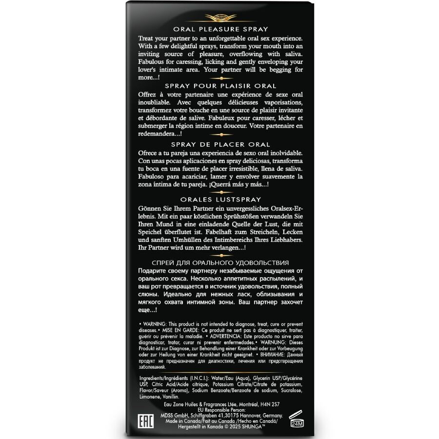 SHUNGA - SPRAY ORAL SEDUTOR DE PRAZER WAVES COM SABOR MELANCIA 20 ML