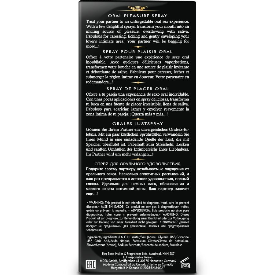 SHUNGA - SPRAY ORAL SEDUTOR DE MORANGO WAVES 20 ML