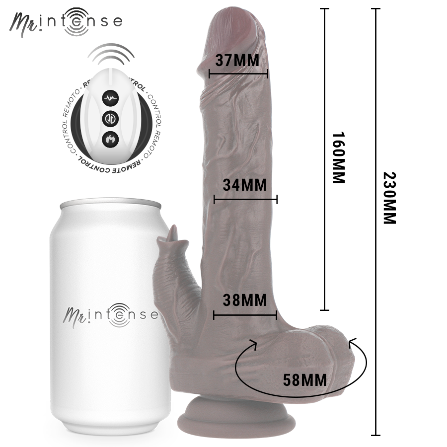 MR INTENSE - MORGAN PÊNIS REALISTA COM CONTROLE REMOTO 23 CM -O- 3,5 CM