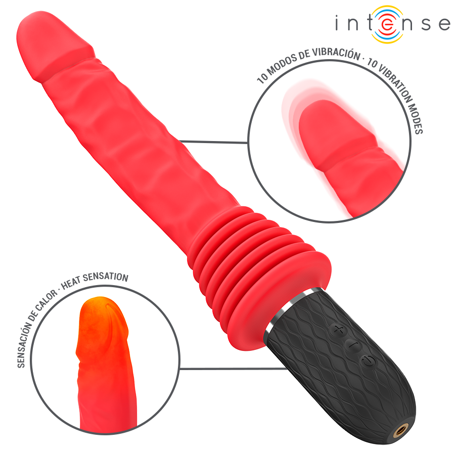 INTENSE - CYNTHIA VIBRADOR DE IMPULSO COM CONTROLE REMOTO E AQUECIMENTO