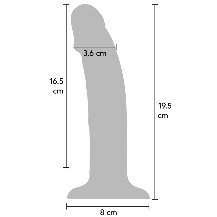 GET REAL - DILDO VIBRATÓRIO DE SILICONE TRANSPARENTE REALISTA DE 19,5 CM