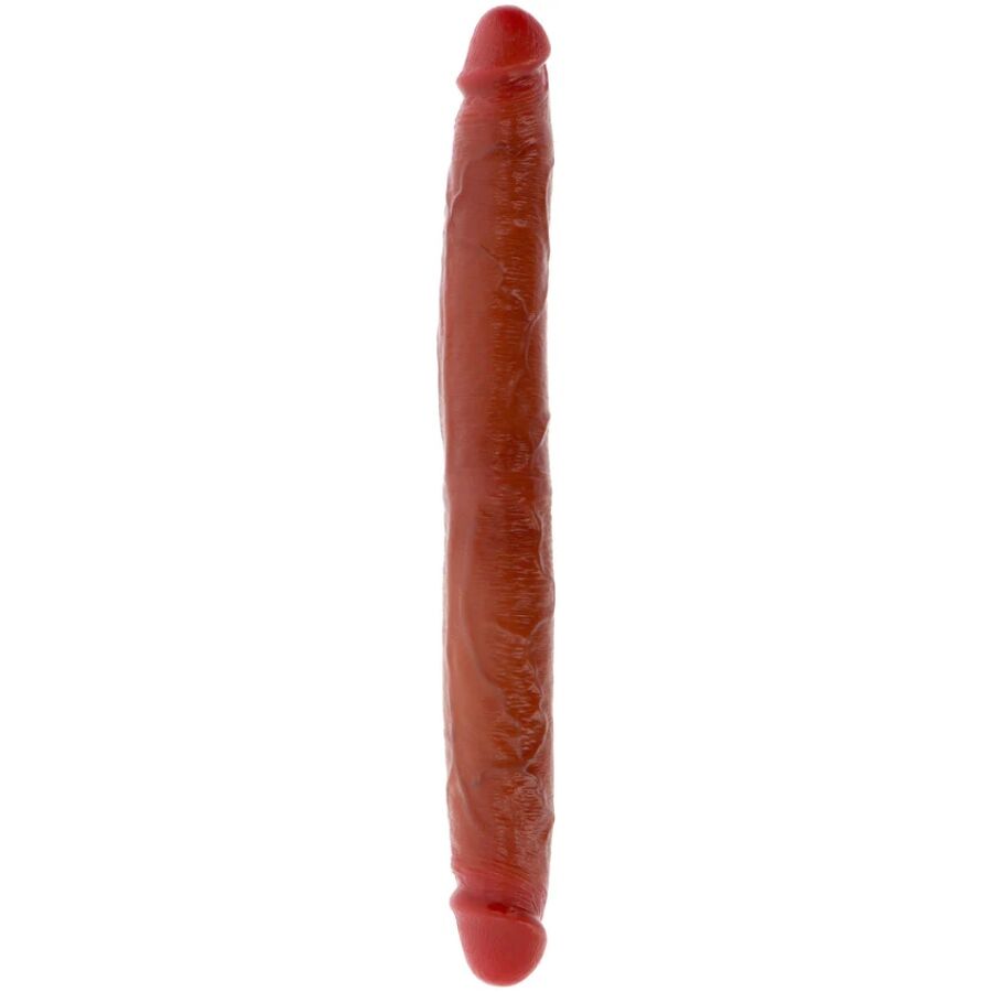 GET REAL - DILDO DE SILICONE DE DUAS PONTAS CARAMELO 35 CM