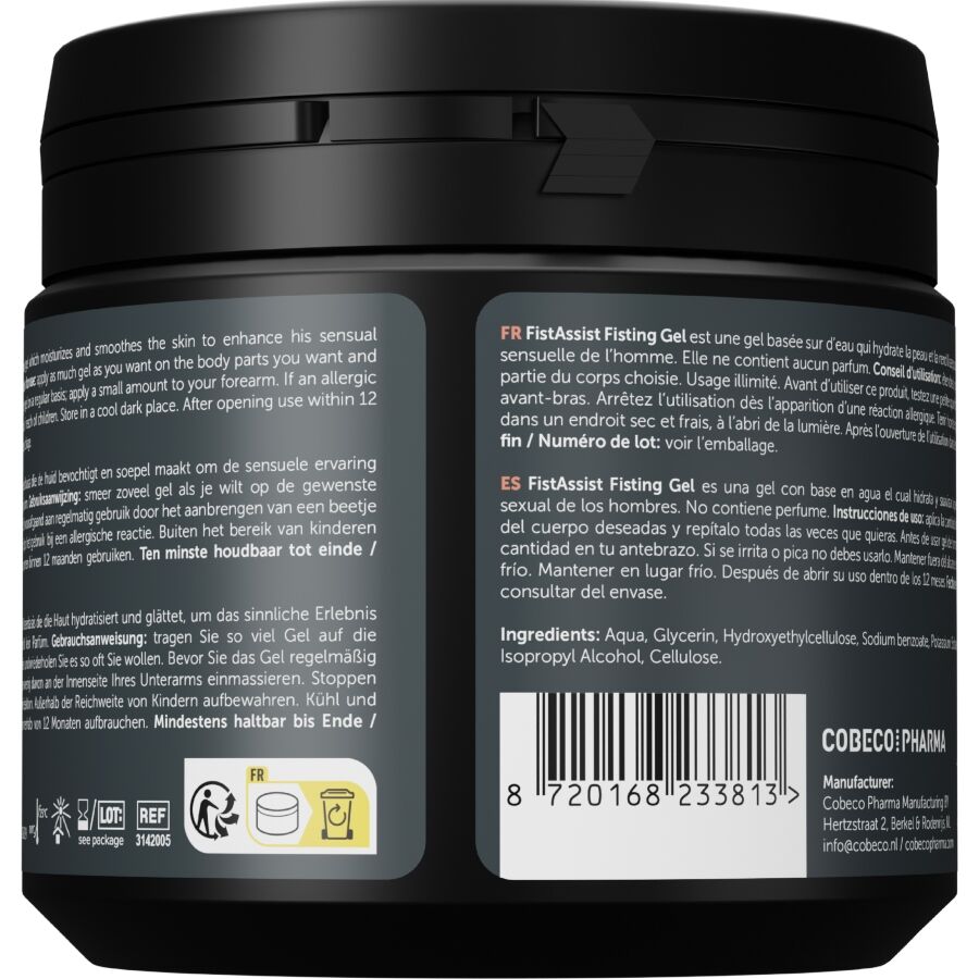 COBECO - FIST ASSIST FISTING GEL EXTRA GROSSO À BASE DE ÁGUA 500 ML