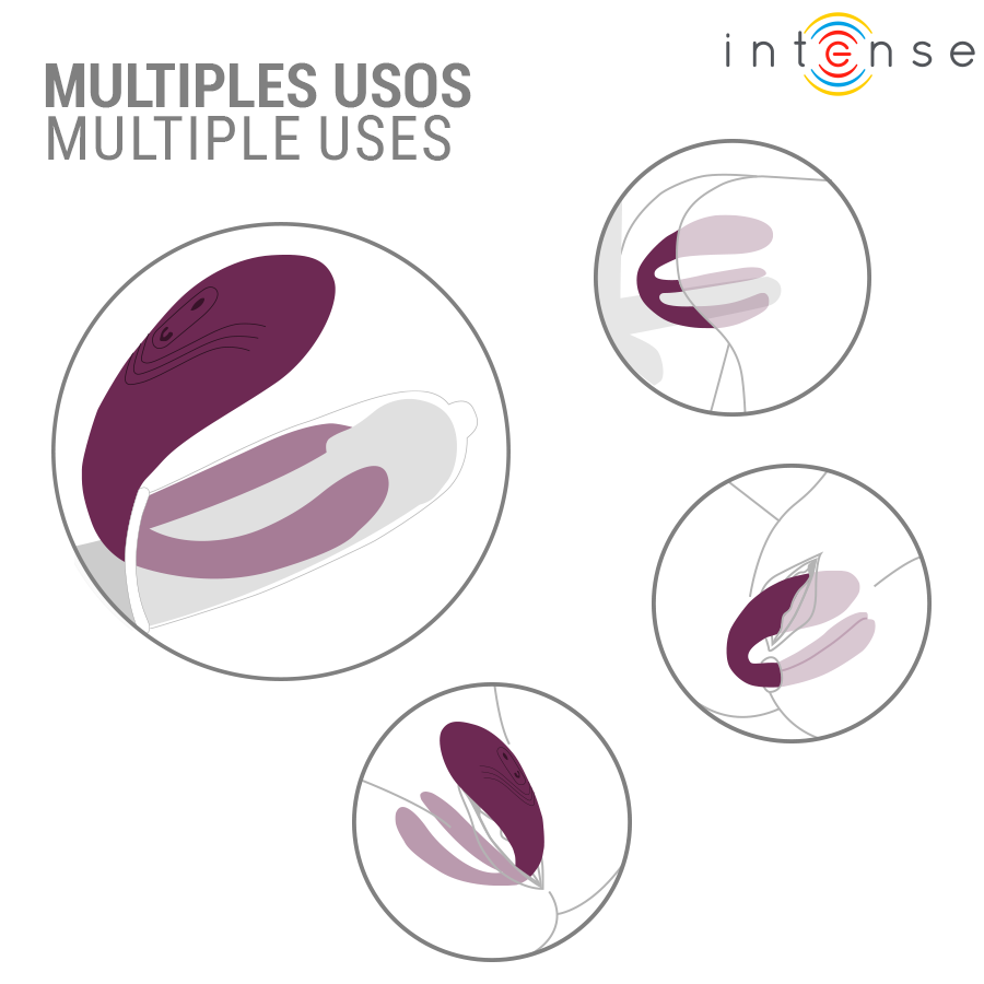 INTENSE - SANDRA ESTIMULADOR DE TOQUE E VIBRAÇÃO COM CONTROLE REMOTO