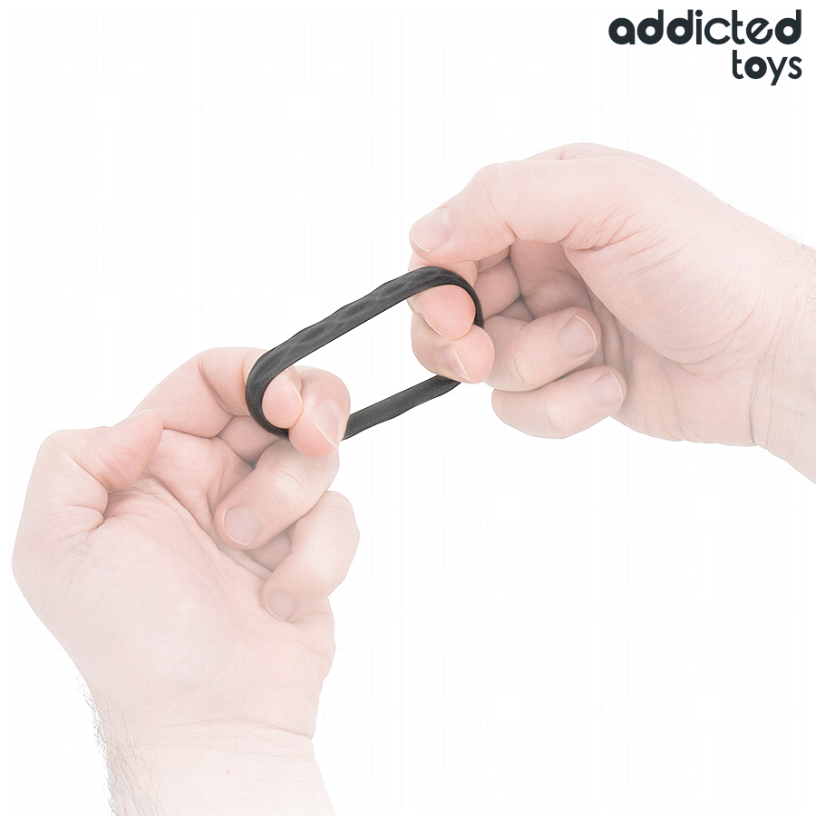 ADDICTED TOYS - CONJUNTO DE ANÉIS PENIANOS TEXTURIZADOS - 4 TAMANHOS