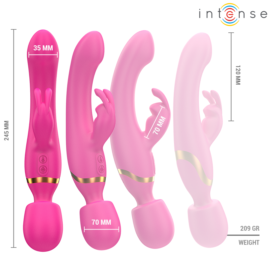 INTENSE - VIBRADOR DUPLO WINONA COELHO E VARINHA