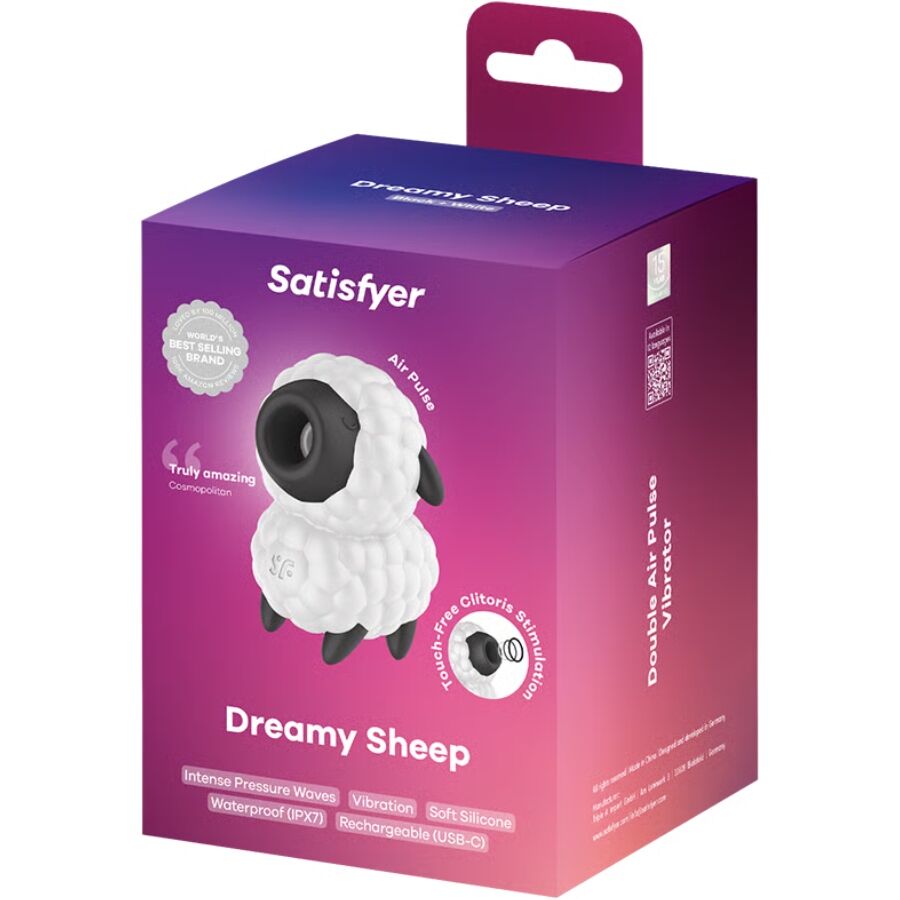 SATISFYER - VIBRADOR E ESTIMULADOR DE PULSO DE AR EM FORMA DE OVELHA SONHADORA