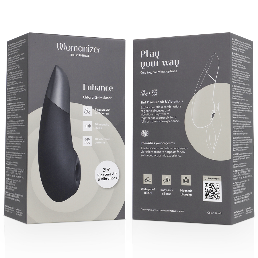 WOMANIZER - ESTIMULADOR CLITORIAL INTENSO PRETO